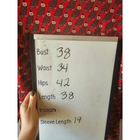 Boden Red Owl Print Dress - Picture 7 of 8